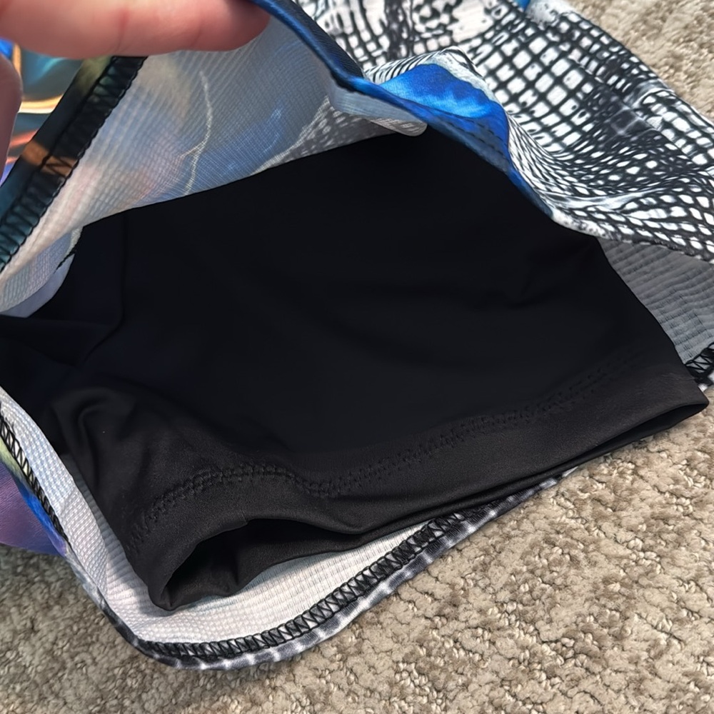 NEW Adidas XS Women's Tennis Us Series Printed Shorts, Black blue athletic NWT - Picture 10 of 12